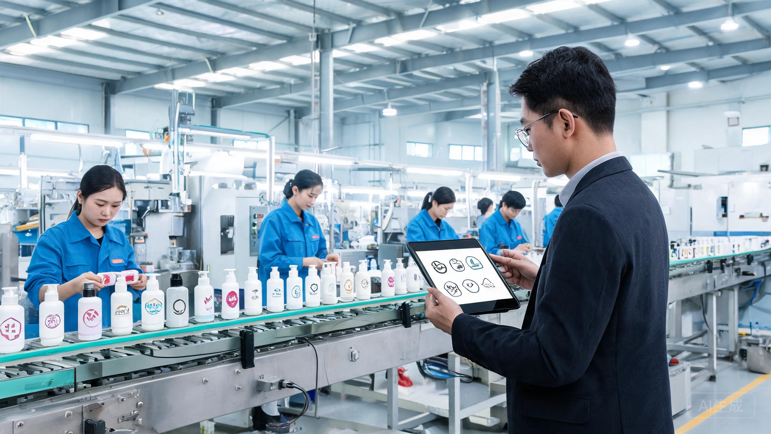 China sourcing scene related to Amazon Private Label China: a professional photo showing real products, people and logistics relevant to this sourcing topic, no text overlay