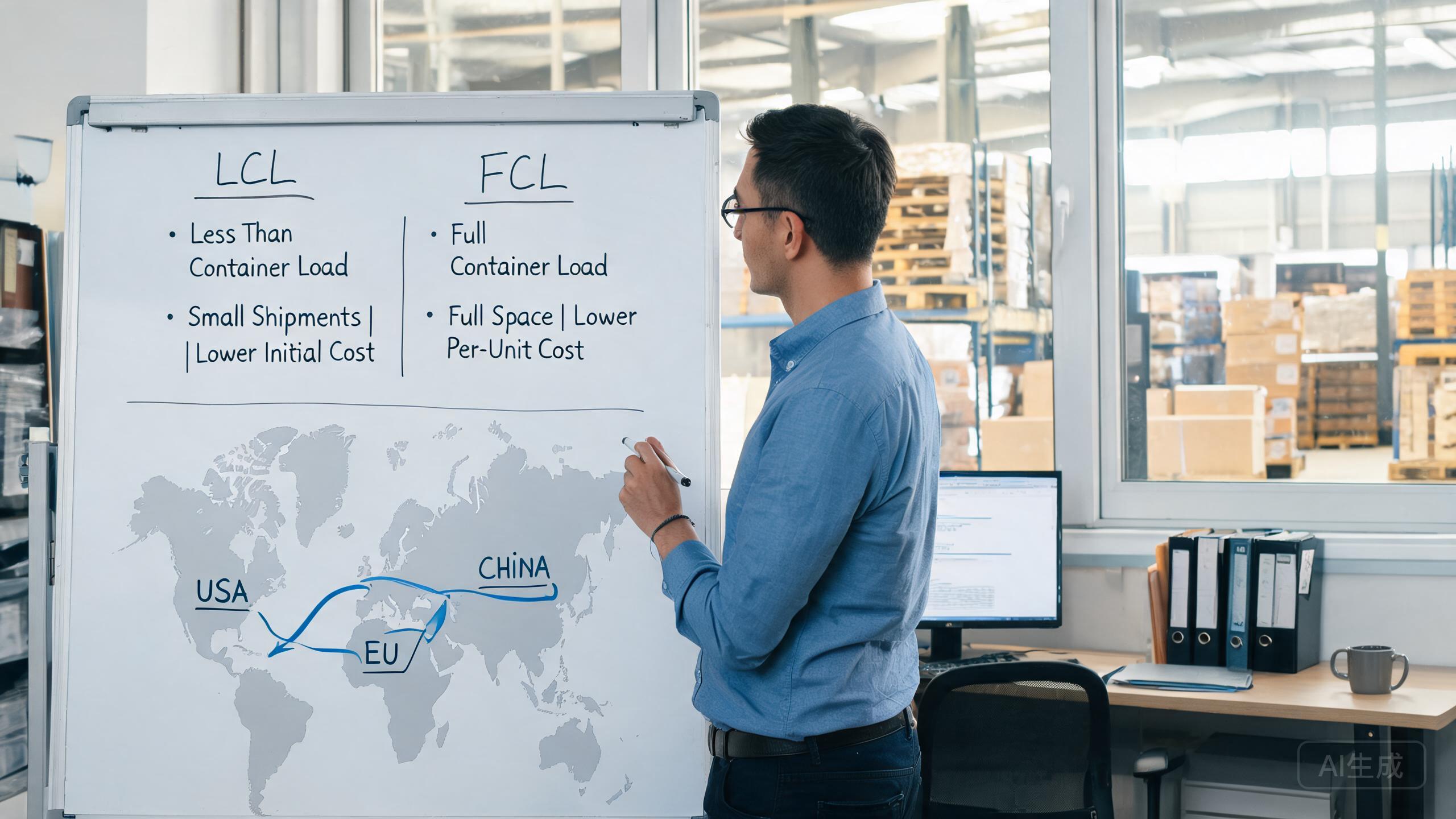China sourcing scene related to China Sourcing Freight Cost Reduce: a professional photo showing real products, people and logistics relevant to this sourcing topic, no text overlay
