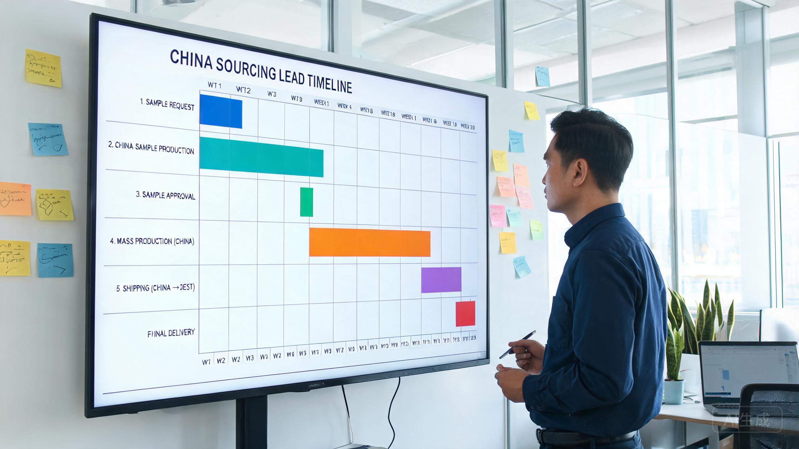 China sourcing scene related to China Sourcing Time Calculator: a professional photo showing real products, people and logistics relevant to this sourcing topic, no text overlay