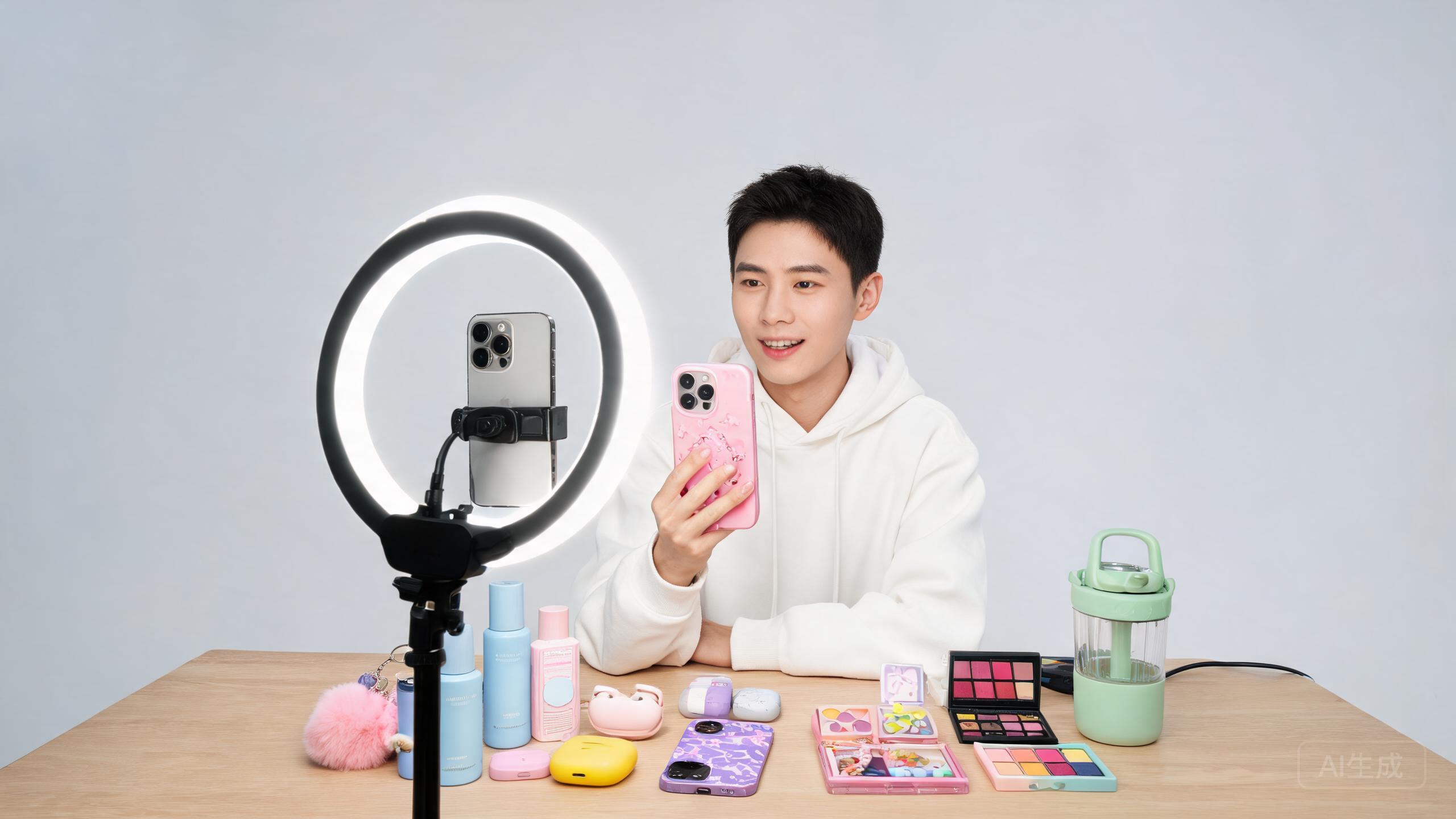 China sourcing scene related to Tiktok Shop Product Trends: a professional photo showing real products, people and logistics relevant to this sourcing topic, no text overlay